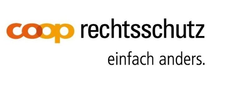 Logo von Coop Rechtsschutz mit Slogan und Auszeichnung