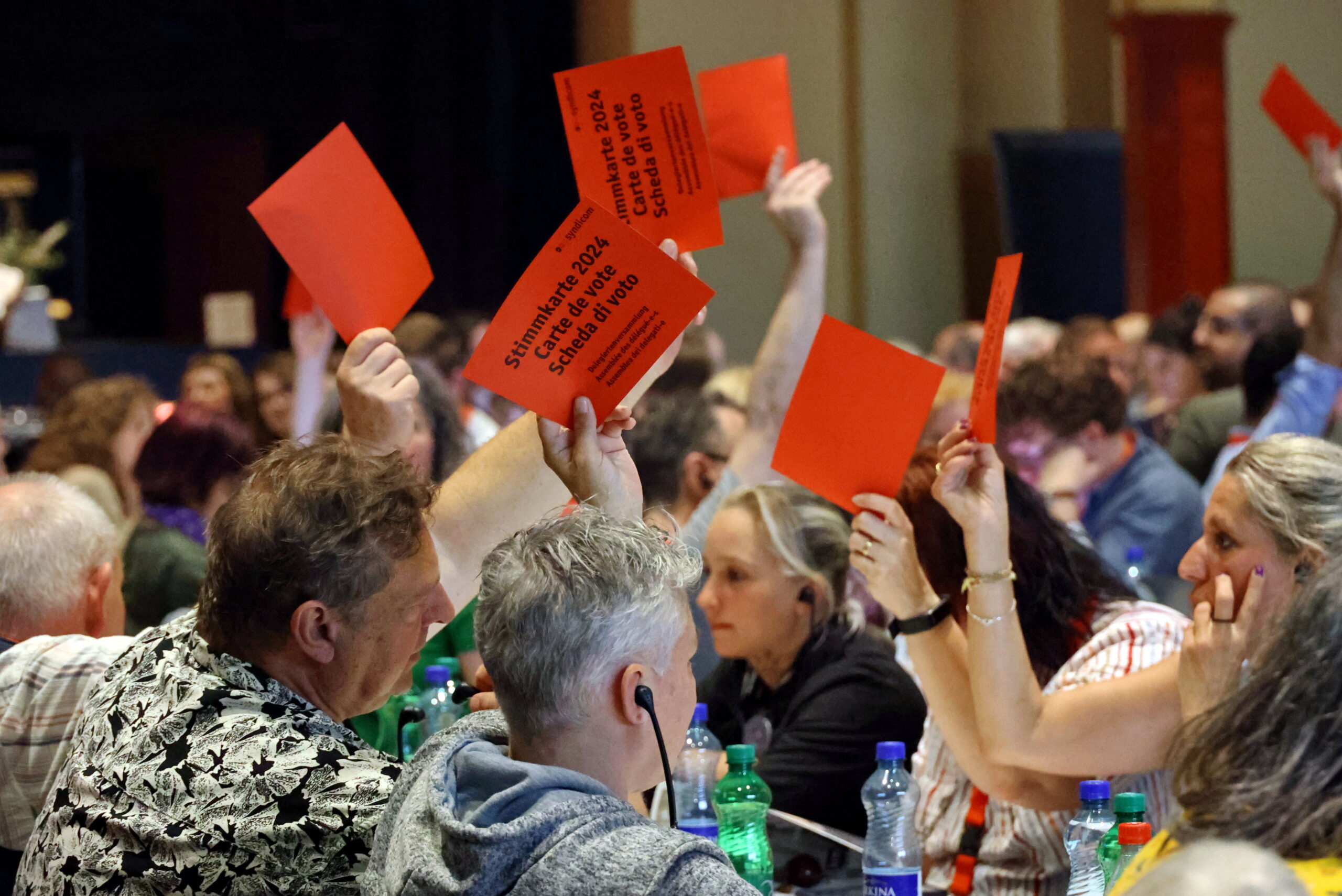 Delegiertenversammlung 2024 der Gewerkschaft syndicom, Abstimmung