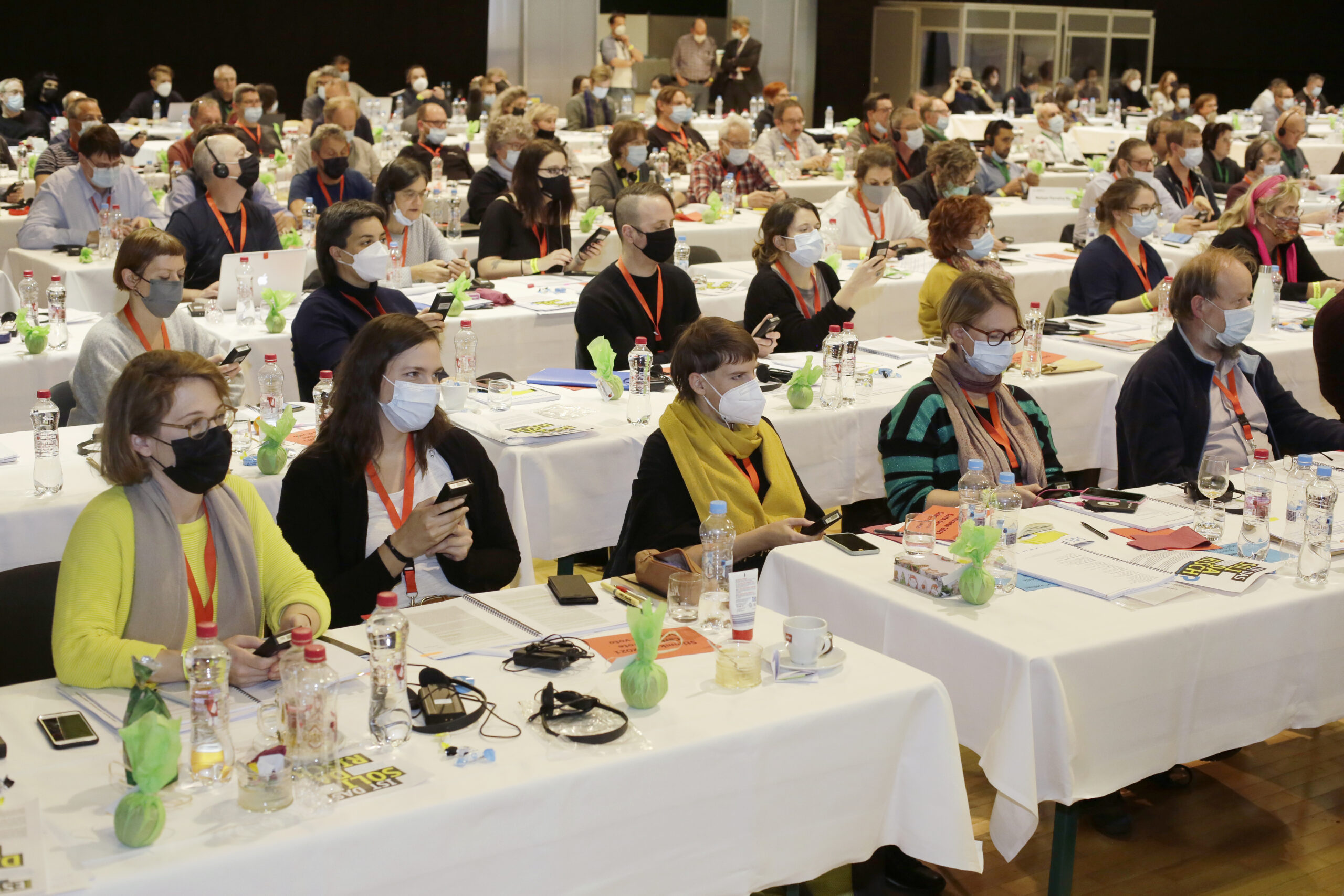Langenthal, Parkhotel, syndicom - Kongress 2021, elektronische Abstimmung zur Auslagerung der Branche Graphische Industrie aus dem Sektor Medien. 26.11.2021Bild: Sabine Rock