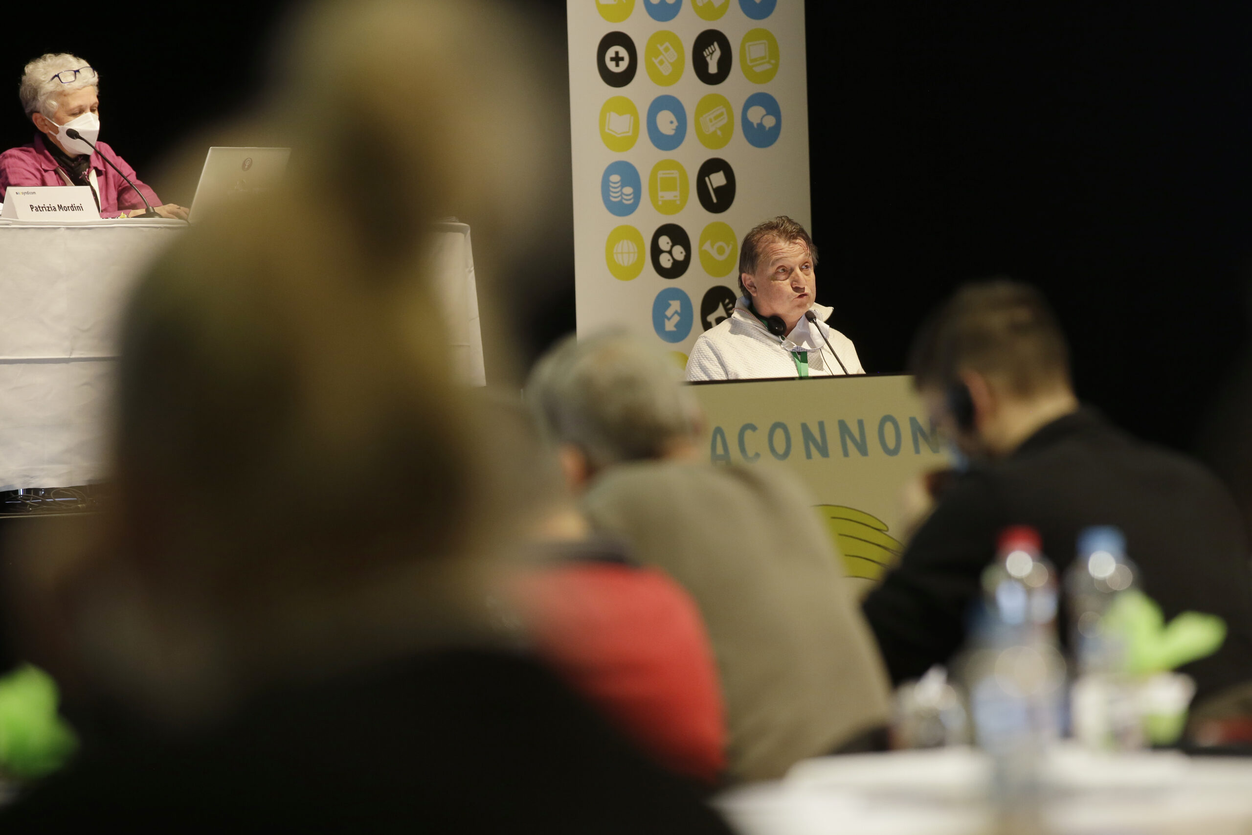 Langenthal, Parkhotel, syndicom - Kongress 2021, Votum gegen die Auslagerung der Branche Graphische Industrie aus dem Sektor Medien. 26.11.2021Bild: Sabine Rock