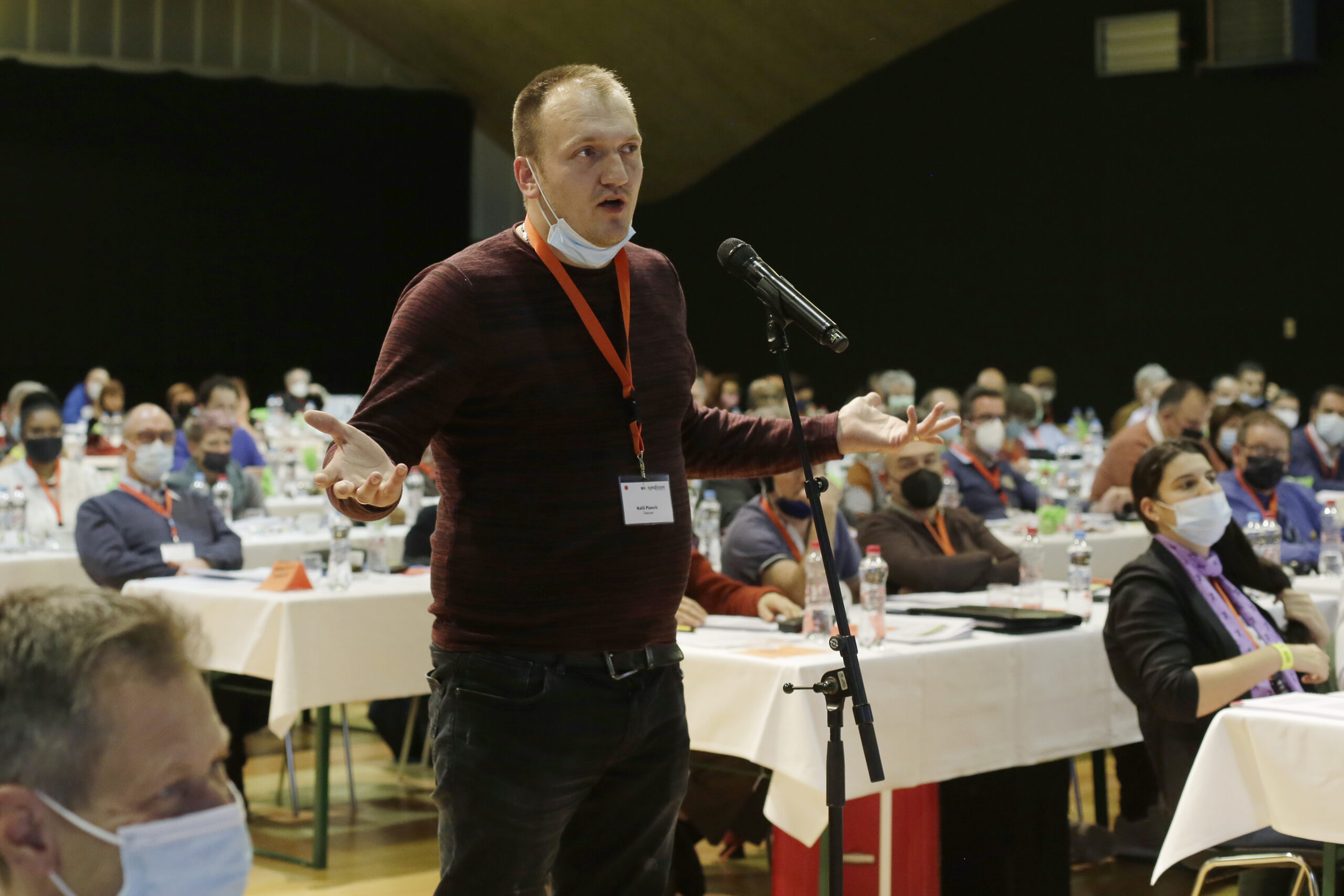 Langenthal, Parkhotel, syndicom - Kongress 2021, Malil Plancic von Telecom. 26.11.2021 Bild: Sabine Rock