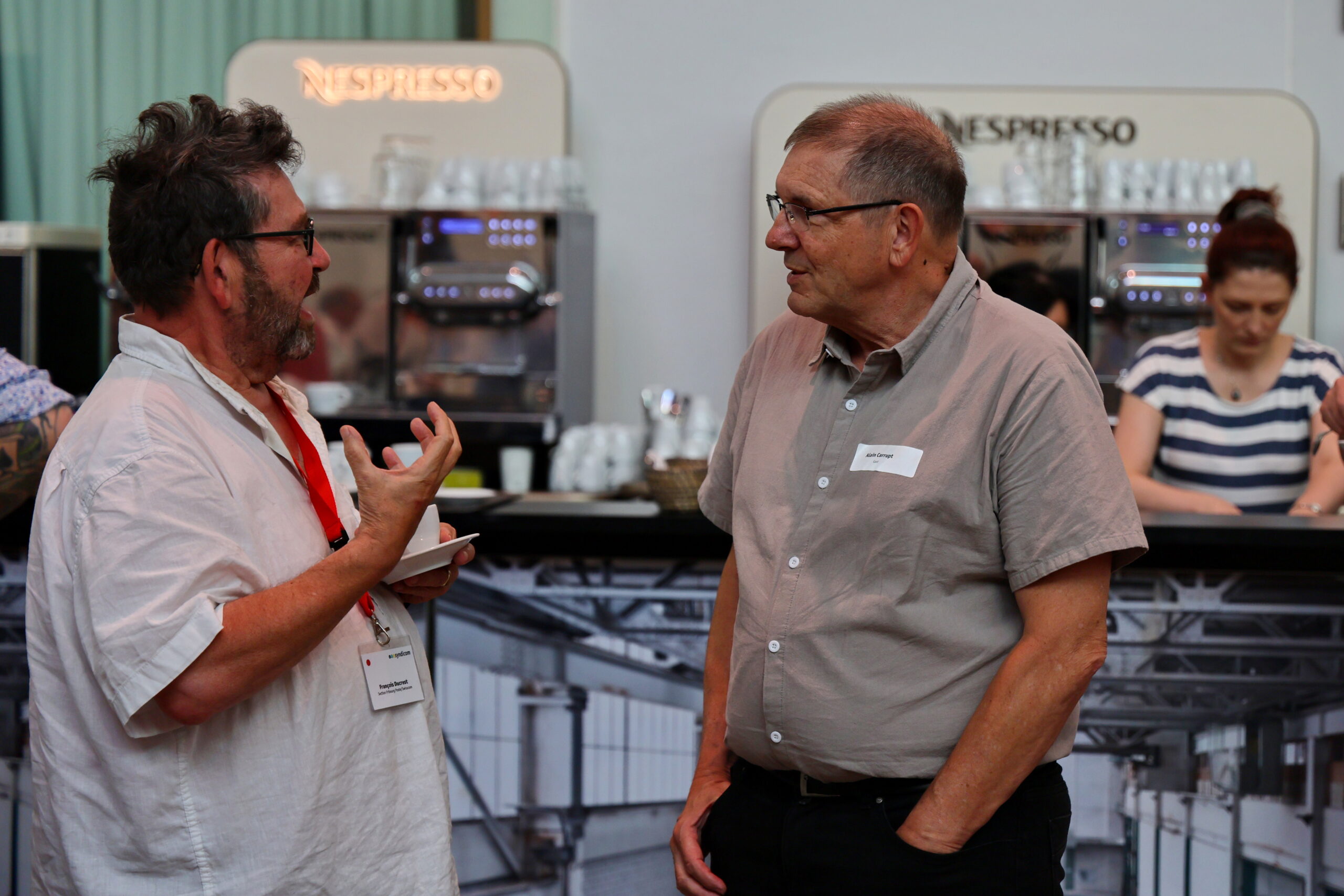 Gewerkschaft syndicom Kongress 2025 Baden, Leute in der Diskussion