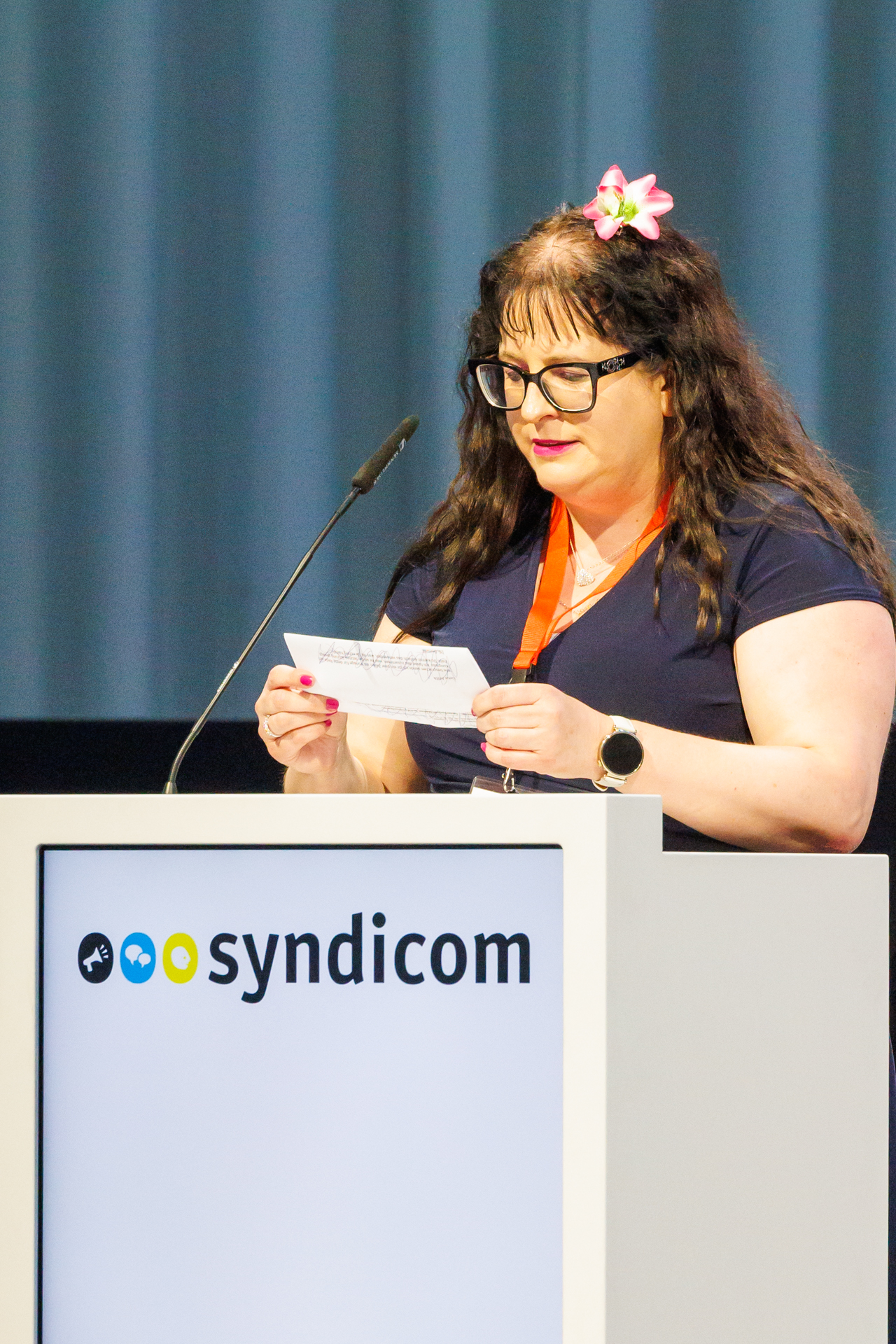 Gewerkschaft syndicom Kongress 2025 Baden, Rednerin