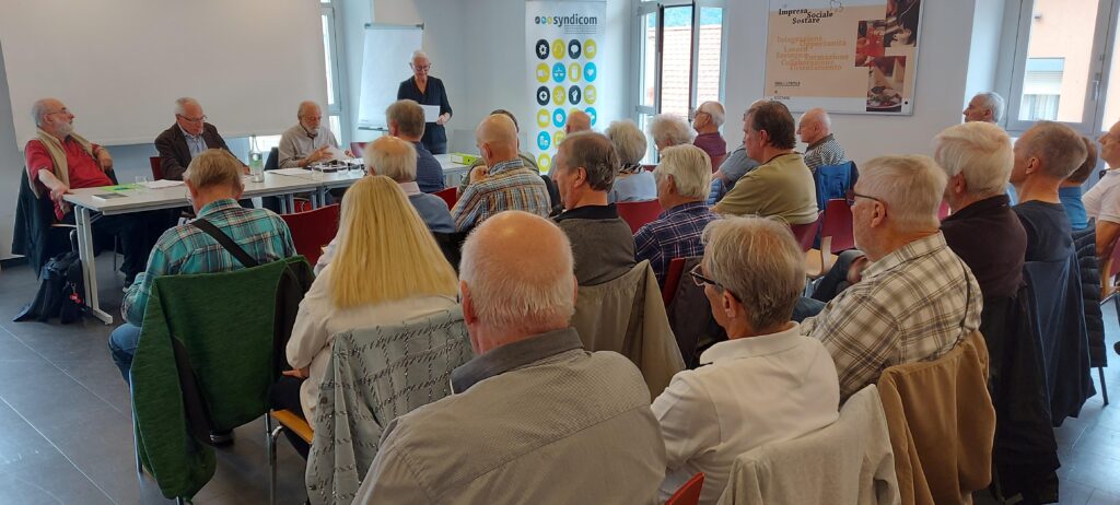 Fedora Soldini all'assemblea dei pensionati Ticino e Moesa.